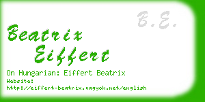 beatrix eiffert business card